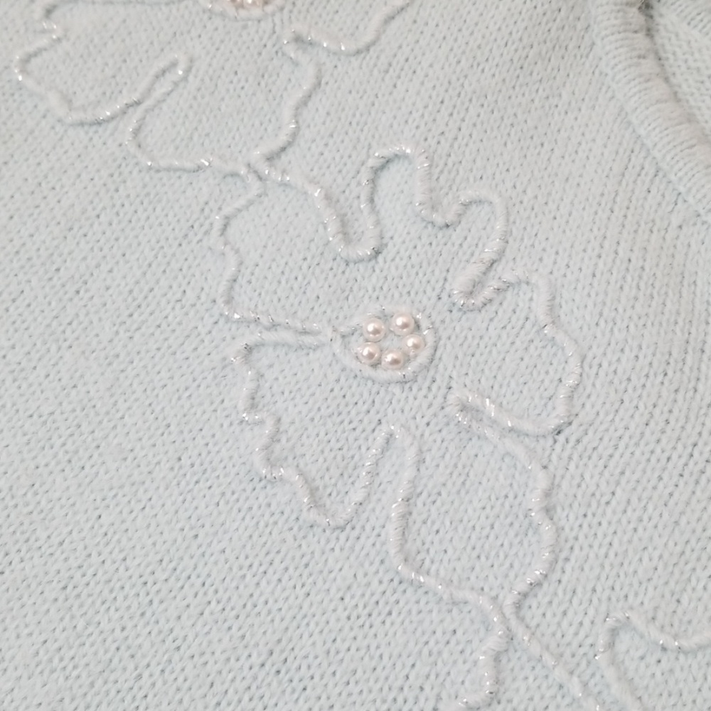 White Stag - V Neck Sweater Light Blue - Picture 3 of 4